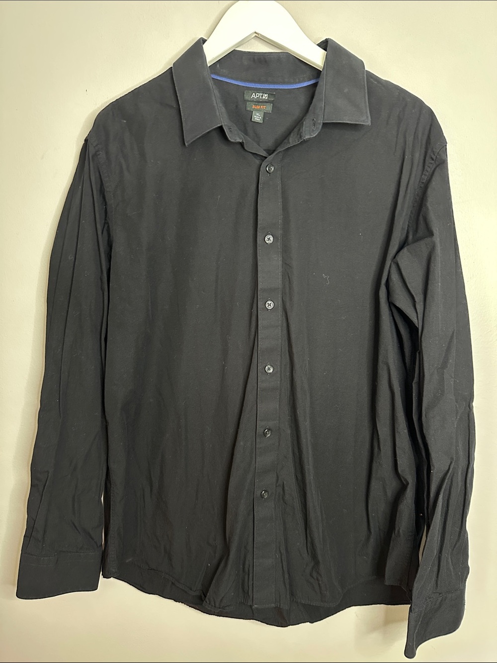 APT. 9 Men's Black Long-Sleeve Button-Up Shirt size XL